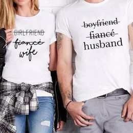 Streetwear Anniversary Love T Shirts Wedding Couples Girlfriend Boyfriend Fiancee Shirt Matching