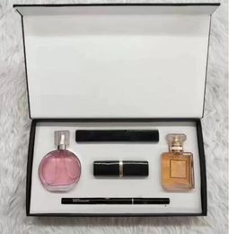 Top 5 in 1 Makeup Gift Set Perfume Cosmetics Collection Mascara Eyeliner Lipstick Parfum Kit
