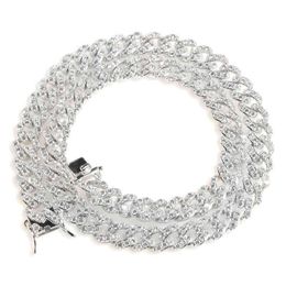 8mm Gold Silber Halskette Iced Out Diamant Bling Hip Hop Großhandel Miami Cuban Link Kette für Männer Schmuck Halskette