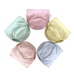 3pcs/Lot Training Pants Summer Baby Shorts Solid Colour Washable Underwear Boy Girl Cloth Diapers Reusable Nappies Infant Panties 220512