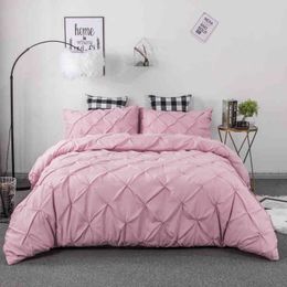 Bedding Hand Twist Plain Quilt Cover Pillow Case No Sheet Set