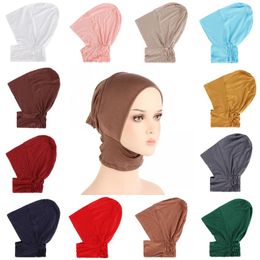 Ethnic Clothing Muslim Inner Cap For Women Hijab Scarf Headwraps Turbans Head Band Arabia Hair Cover Caps Islamic Solid Hat Elastic