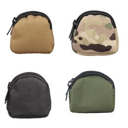 DHL100pcs Coin Purses Men Nylon Plain Field Sport Short Wallet Mix Color