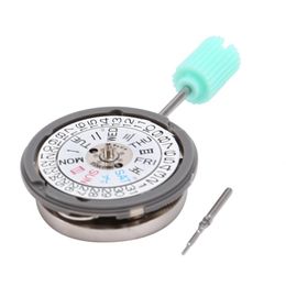 Repair Tools & Kits Character Double Calendar Week Mechanical Movement White Metal 21Diamond Watch Accessories Balance WheelRepair