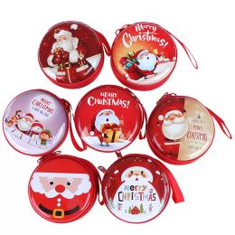 Xmas Candy Box Coin Earrings Headphones Gift Box Mini Tin Box Sealed Jar Small Storage Cans For Kid Packing Random C0419