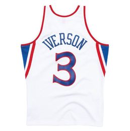 Basketball Jerseys Allen Iverson 1996-97 white mesh Hardwoods Classics retro Men Women Youth S-XXL jersey