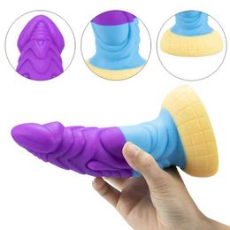 Nxy Anal Toys Sex Shop Silicone Large Butt Plug Dildo Vagina Stimulator Anus Expansion Prostate Massager Erotic Adult for Woman 220506
