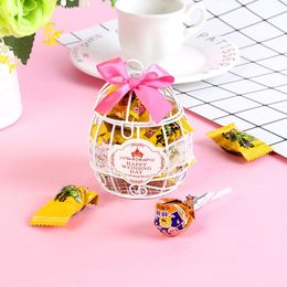 Gift Wrap 30pcs/lot European Iron Bird Cage Wedding Candy Box Party Favors Packaging Boxes Chocolate Bonbonniere DecorationGift