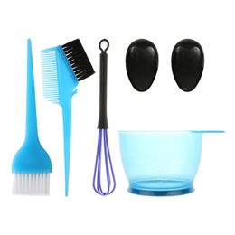5PCS Hair Dye Color Brush Bowl Set with Ear Caps Mixer Tint Dying Coloring Applicator dressing Styling Accessorie W220324