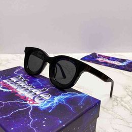 Brand designer luxury sunglasses for women men Fashion Ins Kuzma Same Men's Personality Jelly Rhude Plate sun glasses retro