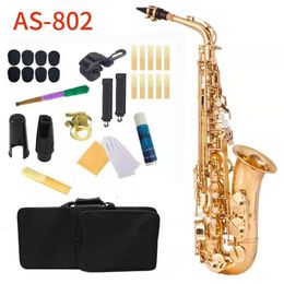 New golden E-flat professional Alto saxophone European latest craft brass gold plated alto sax to play jazz instruments