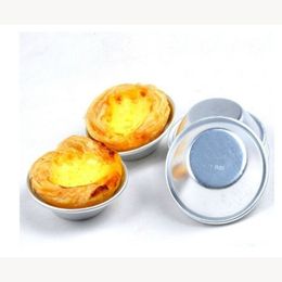 20pcs Pastel de nata Egg Tart Aluminium Cake Cup 7x2.5cm Pudding Cakes Mould Mould Bakeware Maker Tray Y200612