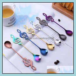Spoons Flatware Kitchen Dining Bar Home Garden Note Spoon Tea Novelty 304 Stainless Steel Dessert Coffee 7 Colours Available On Promotion