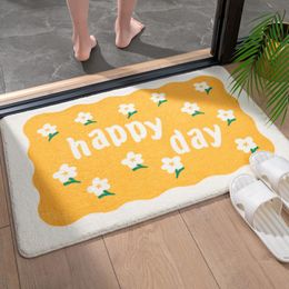 Carpets Bath Mat Home Decoration Door Flower Strawberry Carpet Non-slip Absorbentpad Foot Pad Toilet Outdoor Rug Happy Day 2022Carpets