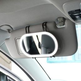 Other Interior Accessories Led Car Makeup Mirror Universal Touch-control Switch Sun Visor High-clear Co-pilot Vanity HD Mirrors Auto Accesso