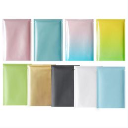 100Pcs Lot Aluminum Foil Bag Resealable Smell Proof Pouch Colorful Plastic Bags Food Storage Pouches Packaging
