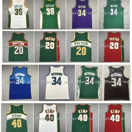 NC01 Top Quality 1 Retro Sonic Kevin 35 Durant Jersey Buck Giannis 34 Antetokounmpo 20 Gary Payton Shawn 40 Kemp Dennis Ray 34 Allen College