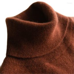 Men's Sweaters 2022 Plain Sweater High Neck Long Loose Thick Cashmere Fabric Autumn And Winter