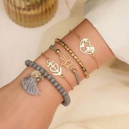Link Chain Fashion Palm Bracelets For Women Jewelry Letter Braclets Wholesale Kpop Sunflower Rhinestone Buttons Charms Love Heart Br