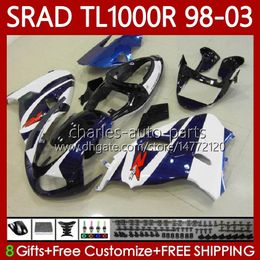 OEM Body For SUZUKI SRAD TL1000R TL-1000R TL1000 R 98 99 00 01 02 03 Bodywork 118No.1044 TL 1000R 98-03 Blue black TL-1000 TL 1000 R 1998 1999 2000 2001 2002 2003 Fairing Kit