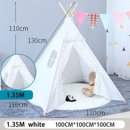 Childrens Tent Kids Play Room Party Game Tents Events Toy Foldable Wigwam for Children House Indian Teepee Pography Props 220621