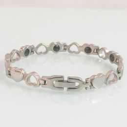 Couple Bracelet Luxury Stainless Steel Female Magnetic Loving Heart-Shaped Men & Women Wrist Accessories Jewellery Link Chain