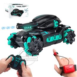 Remote Control Tank for Children Water Bomb Tank Toy Electric Gesture Remote Control Car RC Tank multiplayer RC Car for Boy Kids 220429