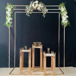 Luxury Grand Event Wedding Decoration Floral Arrangement Props Welcome Entrance Door Frame Cake Stand Plinth Dessert Table Flower Shelf Birthday Balloon Display