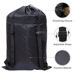 Laundry Bags Large Bag Heavy Duty Polyester Washing Backpack With 2 Adjustable Shoulder Straps For School Camping FHJ889