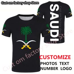 SAUDI ARABIA t shirt diy free custom name number Men Tshirt Loose Short Sleeve T shirt Mens Clothes 220616