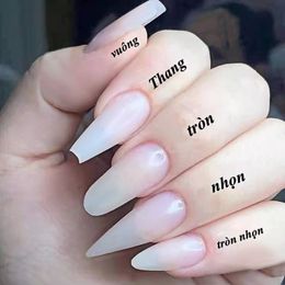 500pcs Transparent Natural Colour False Nails Pop Ballet Stiletto Coffin Round Square Fake Sticker Full Cover Tips 220716