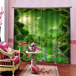 Blackout Curtain Customise high quality landscape Window 3D Curtains For Living Room Bedroom Hotel interior darkening blinds for windows