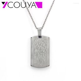 Chains Men Stainless Steel Mens Silver Color Necklace Pendant Tags Jewelry Choker WholesaleChains ChainsChains