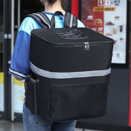 35L Large Thermal Food Bag Cooler Bag Refrigerator Box Fresh Keeping Food Delivery Backpack Insulated Cool Bag 220607
