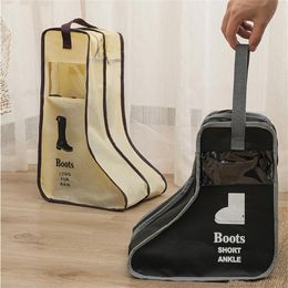 Storage Bags Portable Boots Organizer Shoes Organizers Dust-proof Moisture-proof Bag Tote Visible Shoe Cover PouchStorage