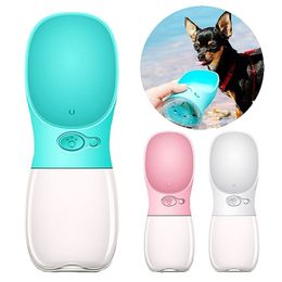 Portable Pet Water Bottle For Dogs Cats Travel Bowl Cat Feeding Drinking Cup Outdoor Dispenser Products Y200917