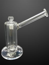 Small Clear Glass Oil Dab Rigs Bong Hookah Recycle Smoking Pipes with 14mm joint Accessories