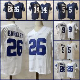 NEW Football Jerseys Jahan Dotson NCAA Penn State Football Jersey Sean Clifford Saquon Trace McSorley College Mens Outdoors Jerseys Stitched White Navy