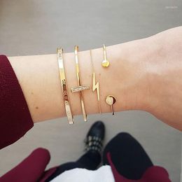 Ethic Style Metal Moon Heart Natural Beads Bracelets For Women Vintage Shell Gold/Silver Color Bracelet&Bangle Wedding Gifts Link Chain