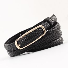 Belts Luxury Designer Women Belt Fashion Thin Leather Metal Buckle Heart Pin For Ladies Leisure Dress Jeans Wild WaistbandBelts