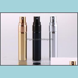 5Ml Portable Sample Gold And Sier Black Glass Per Bottle Atomizer Drop Delivery 2021 Packing Bottles Office School Business Industrial Gkd