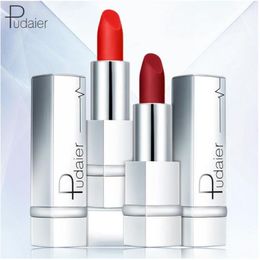 Pudaier Sexy Red Velvet Matte Lipstick Natural Colour Rich Cosmetic Makeup for Women Long Lasting Tint Matt Lip Stick