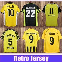 94 95 RICKEN MOLLER HERRLICH Mens RETRO Soccer Jerseys CHAPUISAT REINA BOBIC DEDE RICKEN EWERTHON METZELDER 1998 2000 Home Away Football Shirt