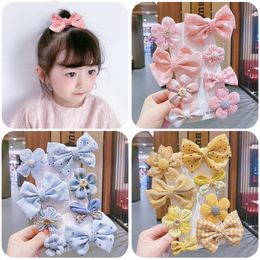 Children's bow hairclip Party Favour Summer girls bowknot hairpin hair accessories Cute baby girl Princess headdress T9I001988