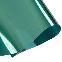 Window Stickers 152cmx3000cm Green&Silver Mirrored Film One Way Solar Tint House Glass Sticker Reflective Home TintWindow