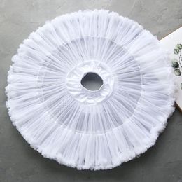 Skirts Lolita Fairy White Skirt Support Cotton Medium Long 60cm Petticoat Carmen Violence Soft Mesh Elastic Waist Ball Gown Cosplay