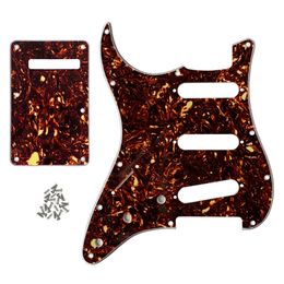 Left-Handed 11 Holes SSS Pickguard Guitar Back Plate Cover with Screws For Electric Guitar Parts