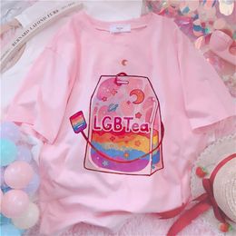 Homosexual Fun Graphic Print T shirt Women Harajuku Aesthetic Pink Tops Casual Tshirt Summer Fashion Y2k Female T Shirt 220628