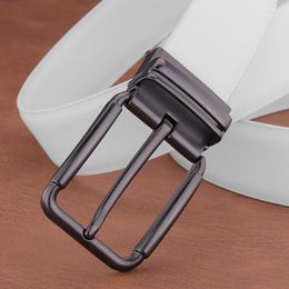 Belts High Quality Black Pin Buckle Men Belt White Gray Designer Genuine Leather Fashion Jeans Casual Ceinture HommeBelts BeltsBelts Fred22