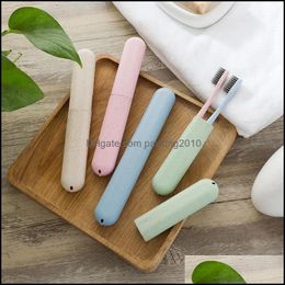 Other Bath Toilet Supplies Home Garden Ll Wheat St Travel Toothbrush Case 4 Colours Hiking Cam Portable Dhr7B